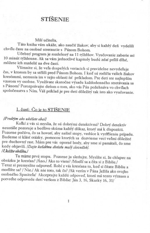 Stíšenie - text