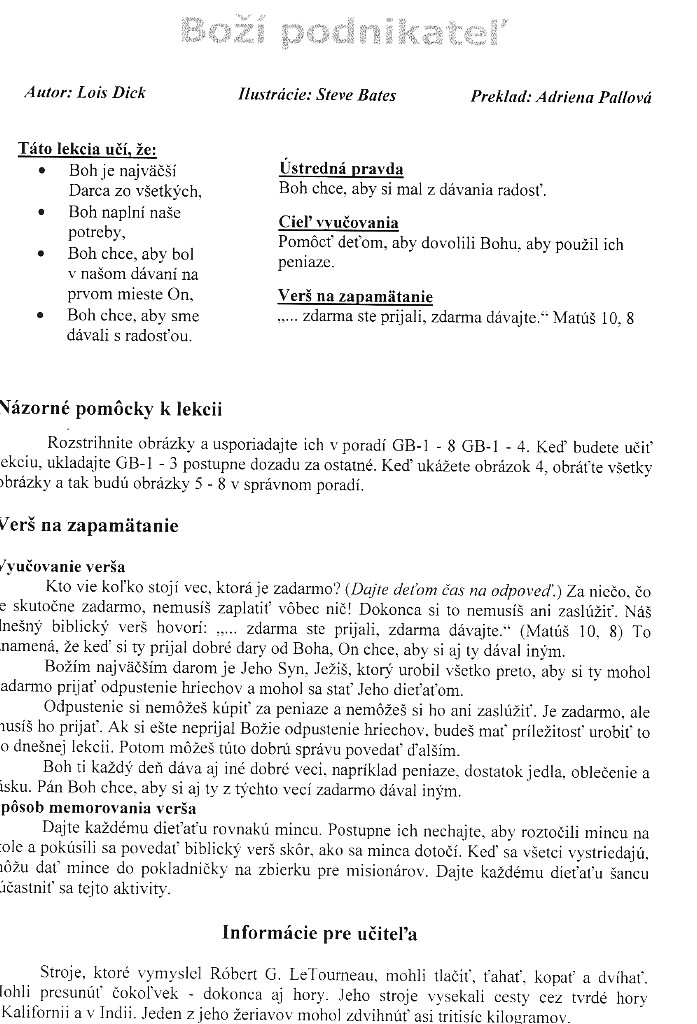 Boží podnikateľ