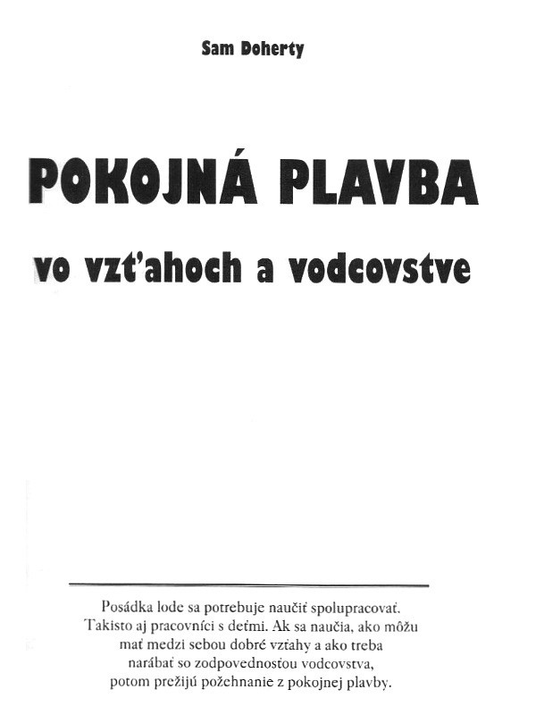 S. Doherty: Pokojná plavba vo vzťahoch a vodcovstve