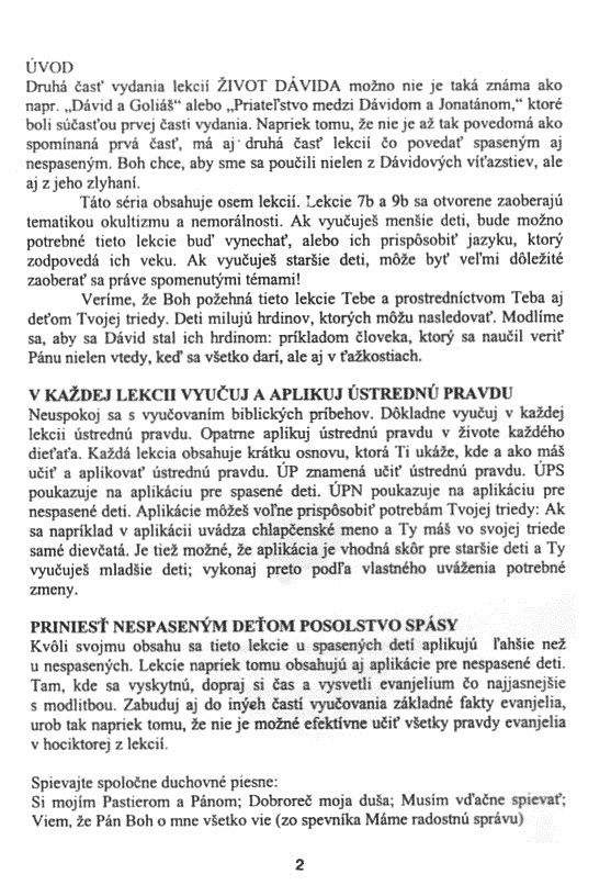Dávid II - text