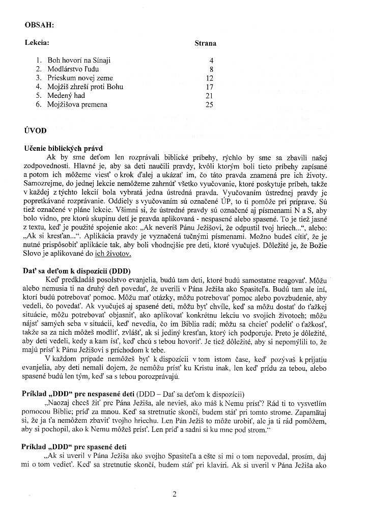 Mojžiš II - text